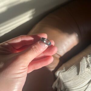 Mejuri discontinued HTF monochrome dome ring in prasiolite size 5